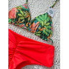 Conjunto Ibiza araiso troical tanga fitness TM naranjo neon 6