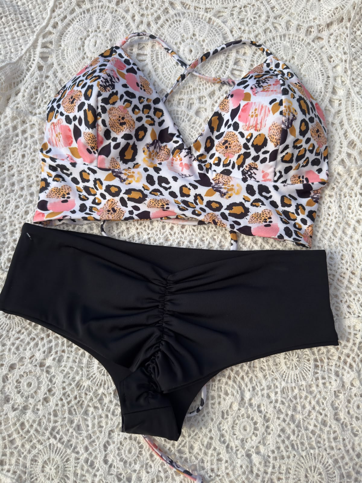 Conjunto Bustier Grecia bottom a elección negro  7