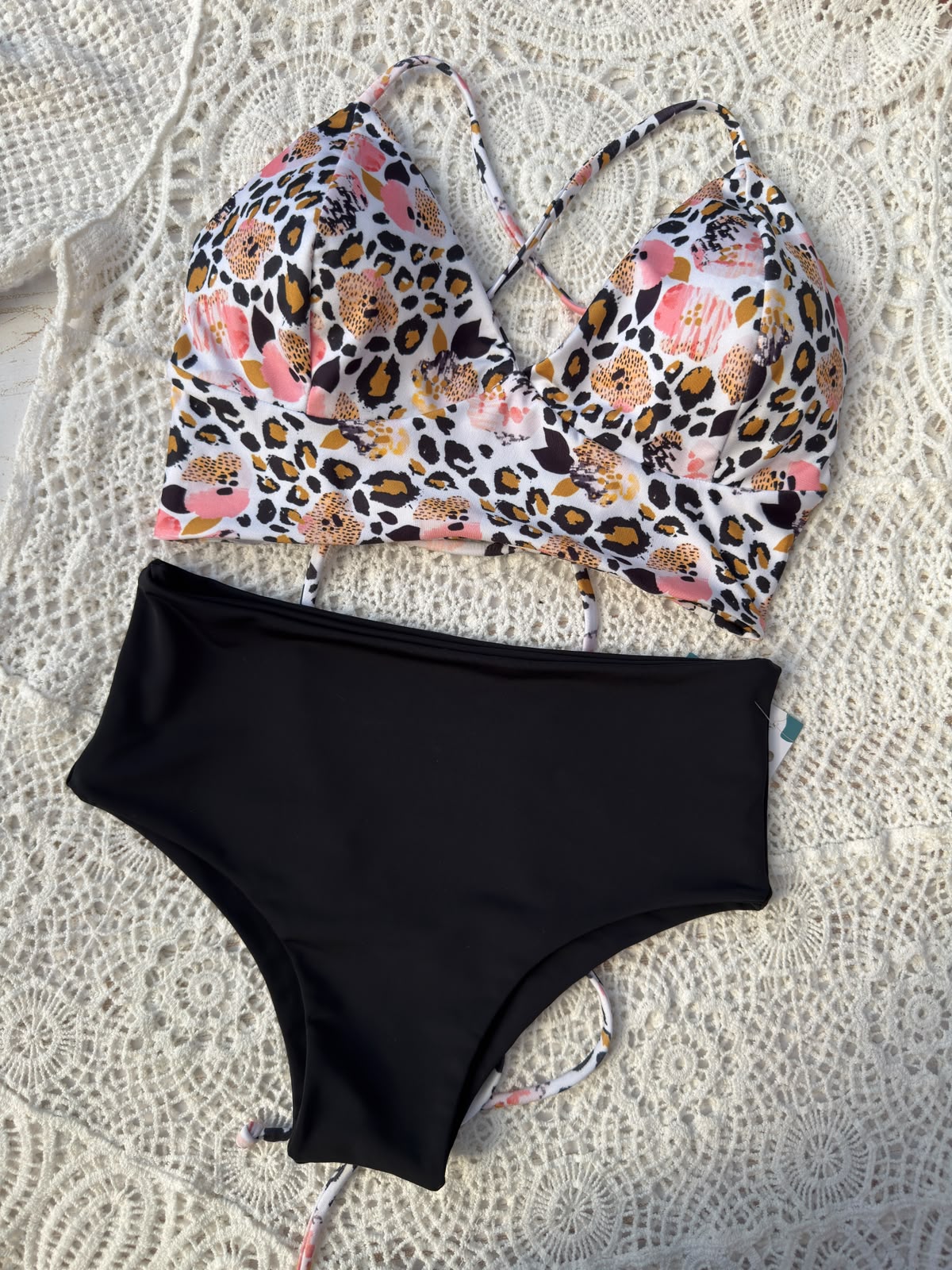 Conjunto Bustier Grecia bottom a elección negro  8