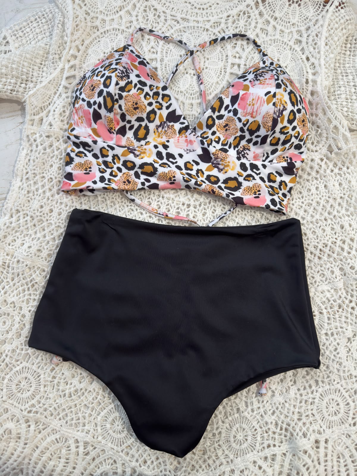 Conjunto Bustier Grecia bottom a elección negro  9
