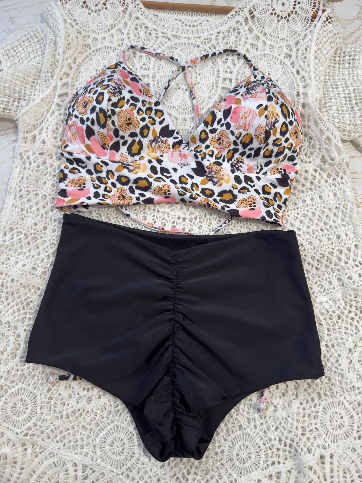 Conjunto Bustier Grecia bottom a elección negro  10