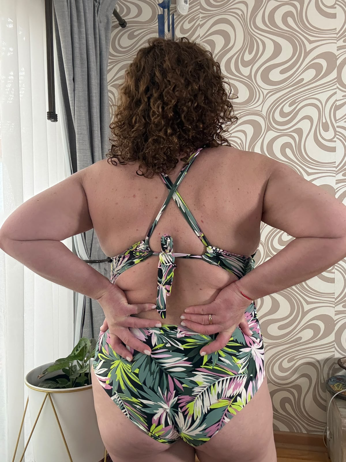 Traje de baño Atenea hojas Pistacho 3