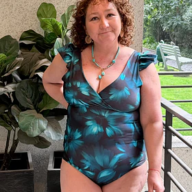 Entero Margaret flores turquesa