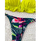 Conjunto ibiza aguacate, tanga brasilera amarres floral 3