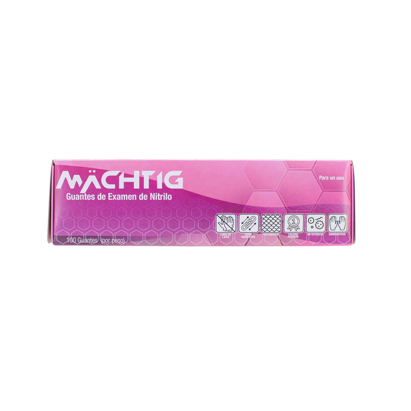 Guantes de Nitrilo Rosados - TALLA M 3