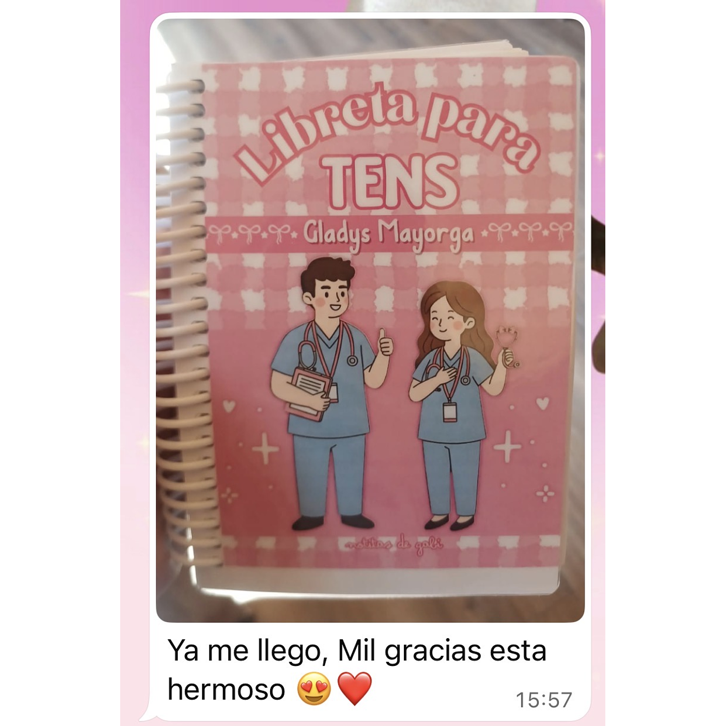 Libreta para TENS – 3 Diseños de Portada (Rosa, Azul y Celeste) 17