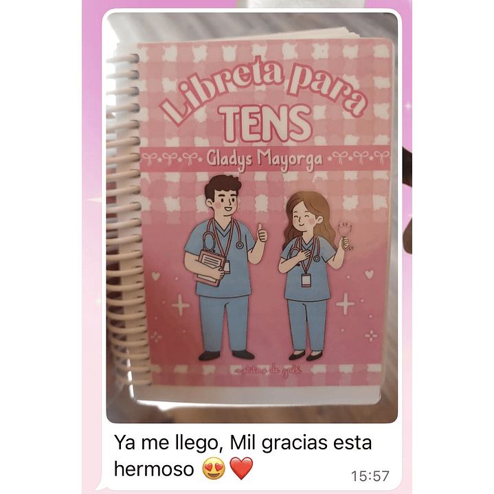 Libreta para TENS – 3 Diseños de Portada (Rosa, Azul y Celeste) 17