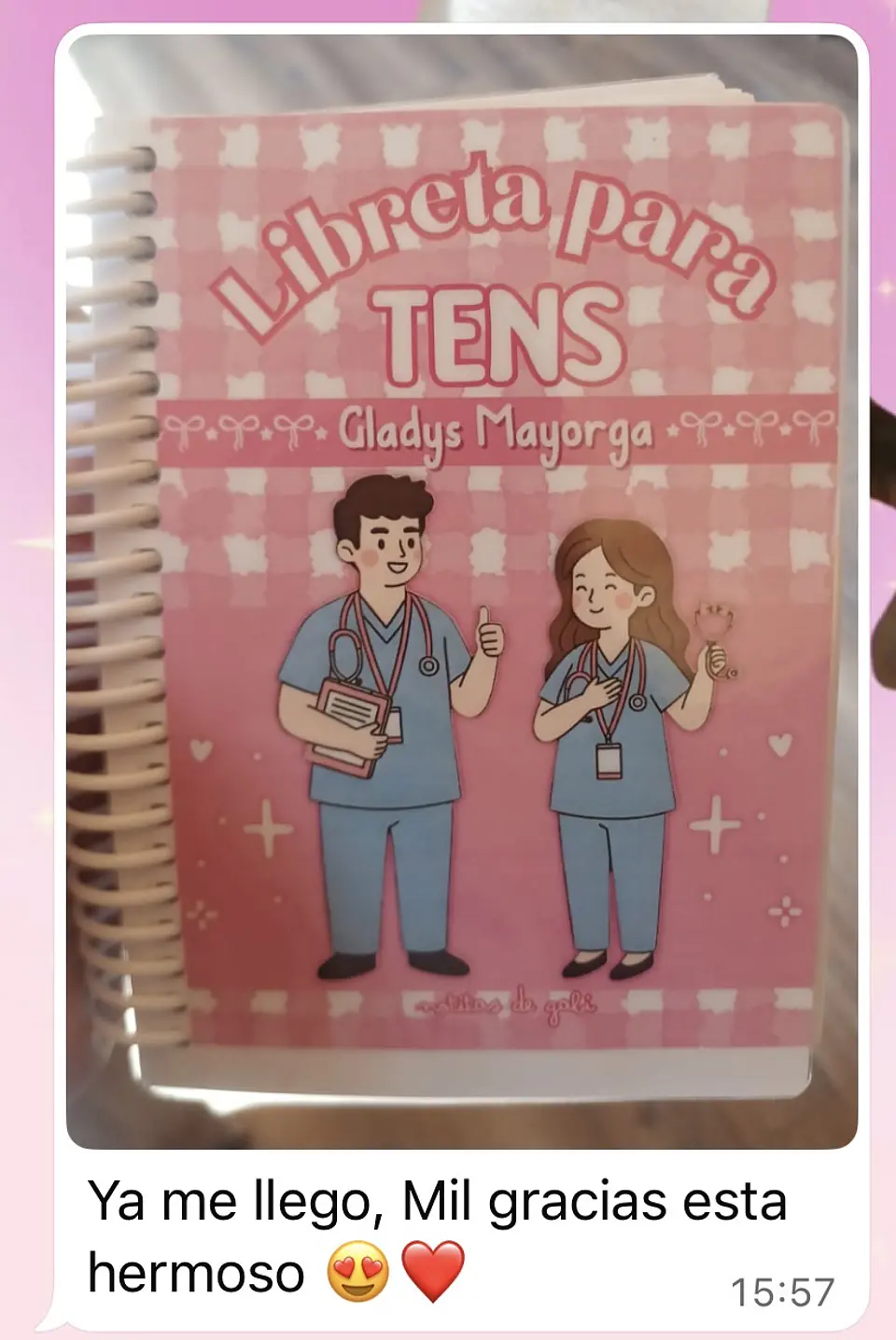 Libreta para TENS – 3 Diseños de Portada (Rosa, Azul y Celeste) 5
