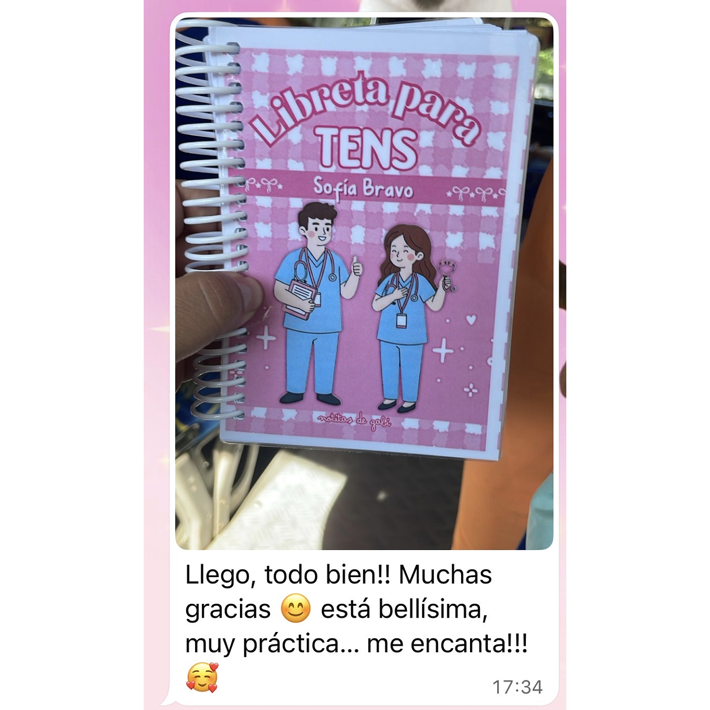 Libreta para TENS – 3 Diseños de Portada (Rosa, Azul y Celeste) 22