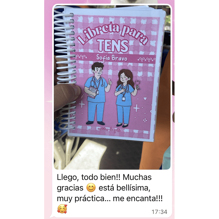 Libreta para TENS – 3 Diseños de Portada (Rosa, Azul y Celeste) 22