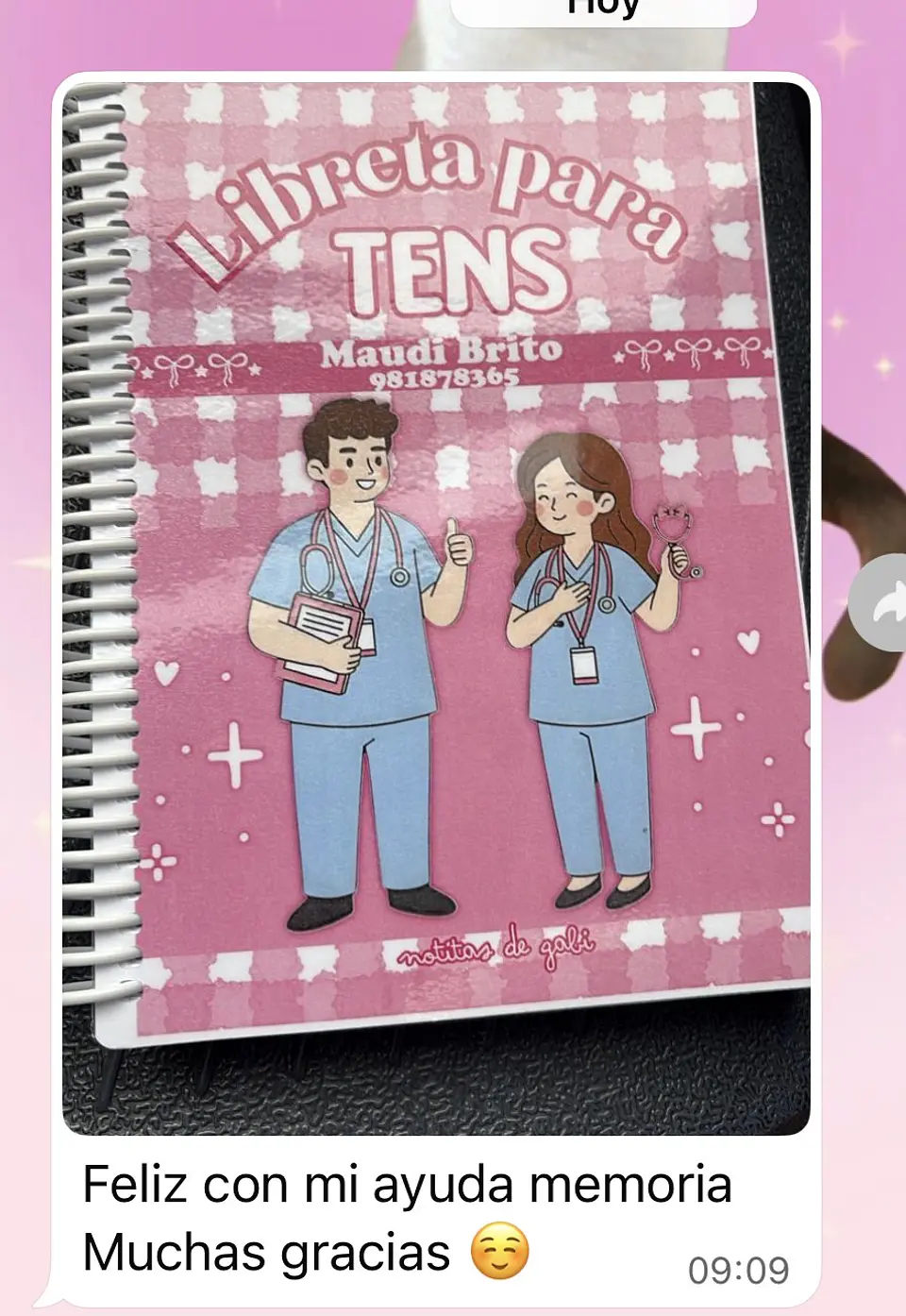 Libreta para TENS – 3 Diseños de Portada (Rosa, Azul y Celeste) 12