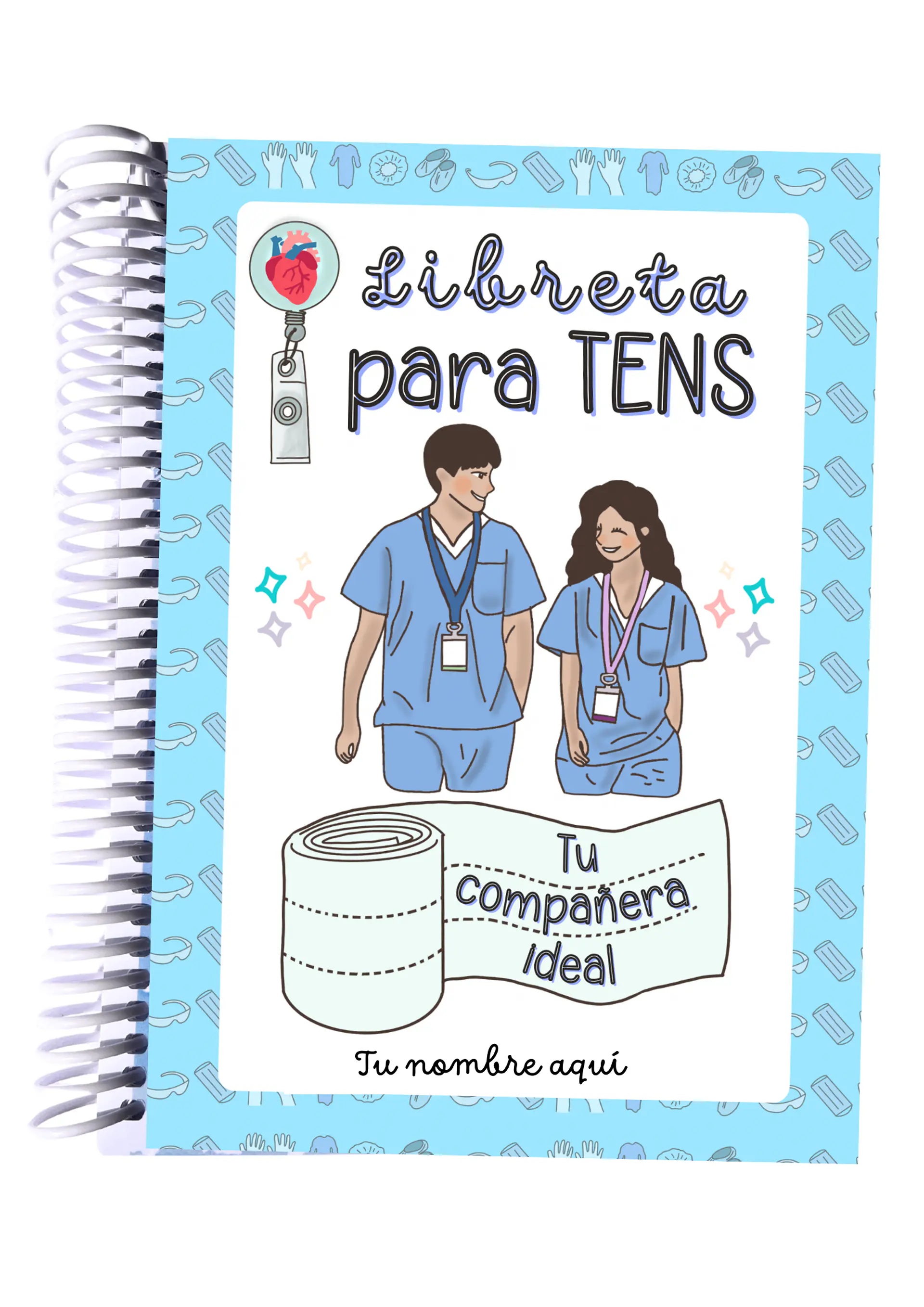 Libreta para TENS – 3 Diseños de Portada (Rosa, Azul y Celeste) 2