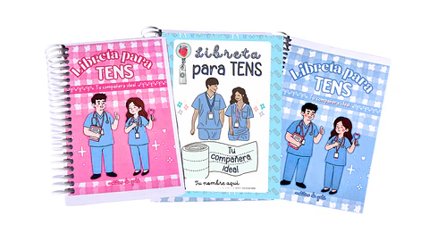 Libreta para TENS – 3 Diseños de Portada (Rosa, Azul y Celeste)