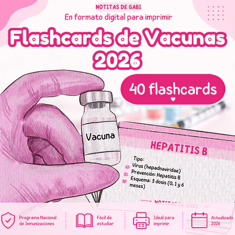 Flashcards de Vacunas 2026