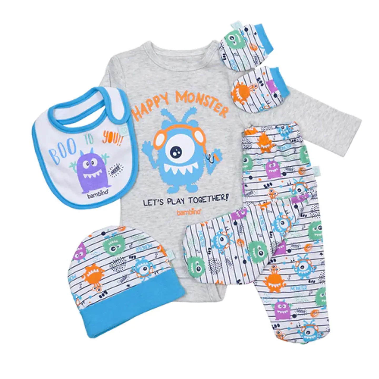 Baby Gift 5 Piezas Bebe Recién Nacido Monster  3
