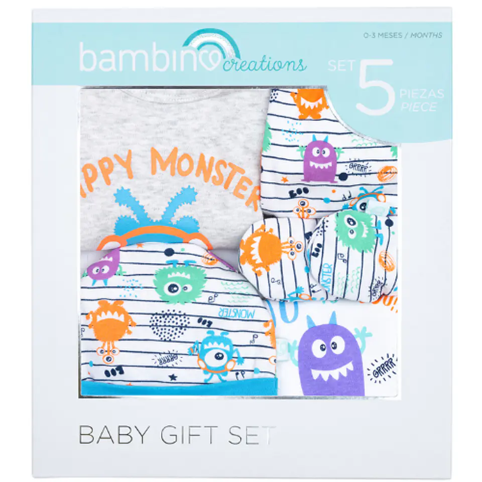 Baby Gift 5 Piezas Bebe Recién Nacido Monster  1