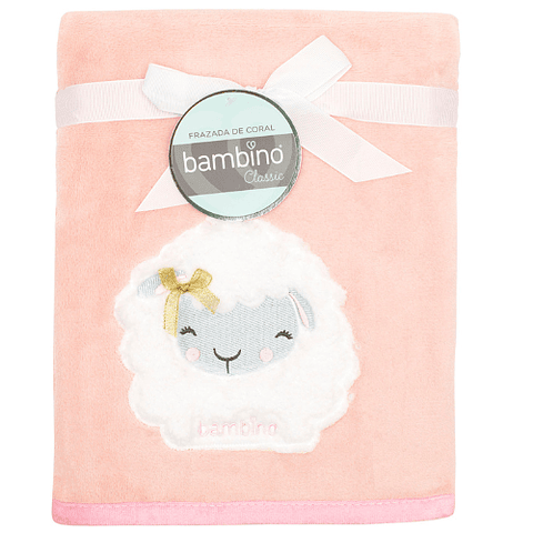 Frazada Coral Rosada Ovejita 