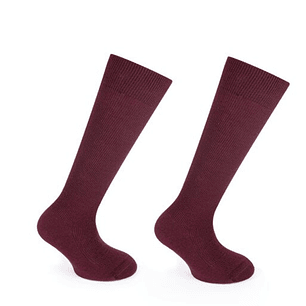 Pack 2 Calcetín Escolar Algodón Infantil Burdeos