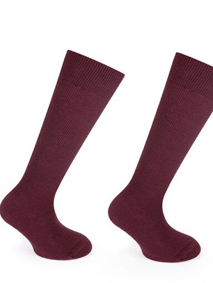 Pack 2 Calcetín Escolar Algodón Infantil Burdeos