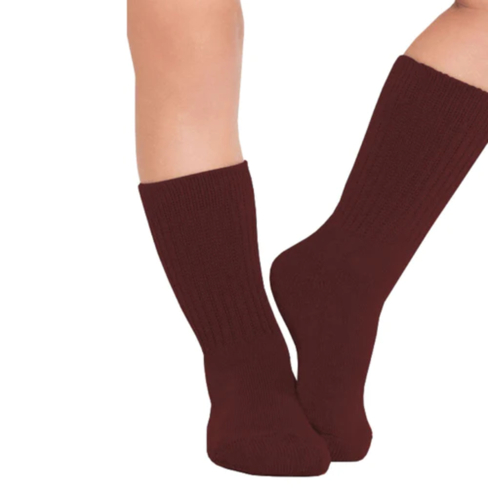Pack 2 Calcetín Escolar Algodón Infantil Burdeos