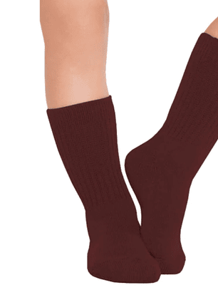 Pack 2 Calcetín Escolar Algodón Infantil Burdeos