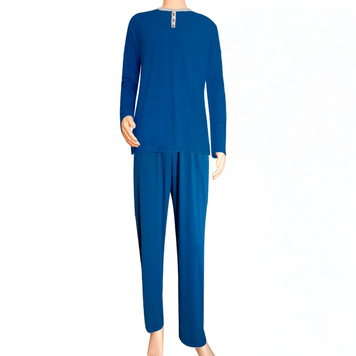 Pijama Botones Hombre Manga Larga