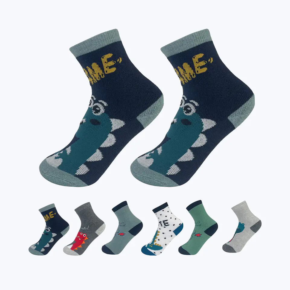 Pack 4 Calcetines Niños Estampados Toalla 1