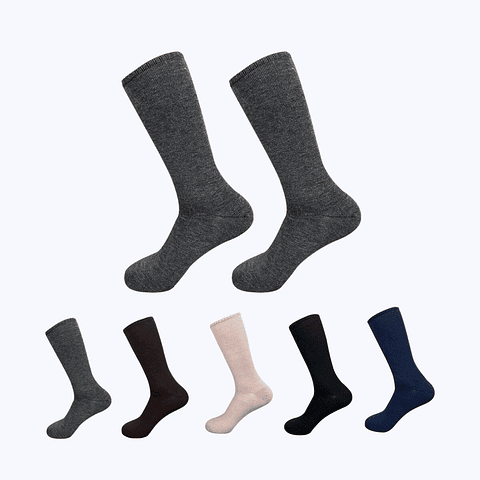 Pack 2 Calcetines Corte Alto Liso Sin Costura 