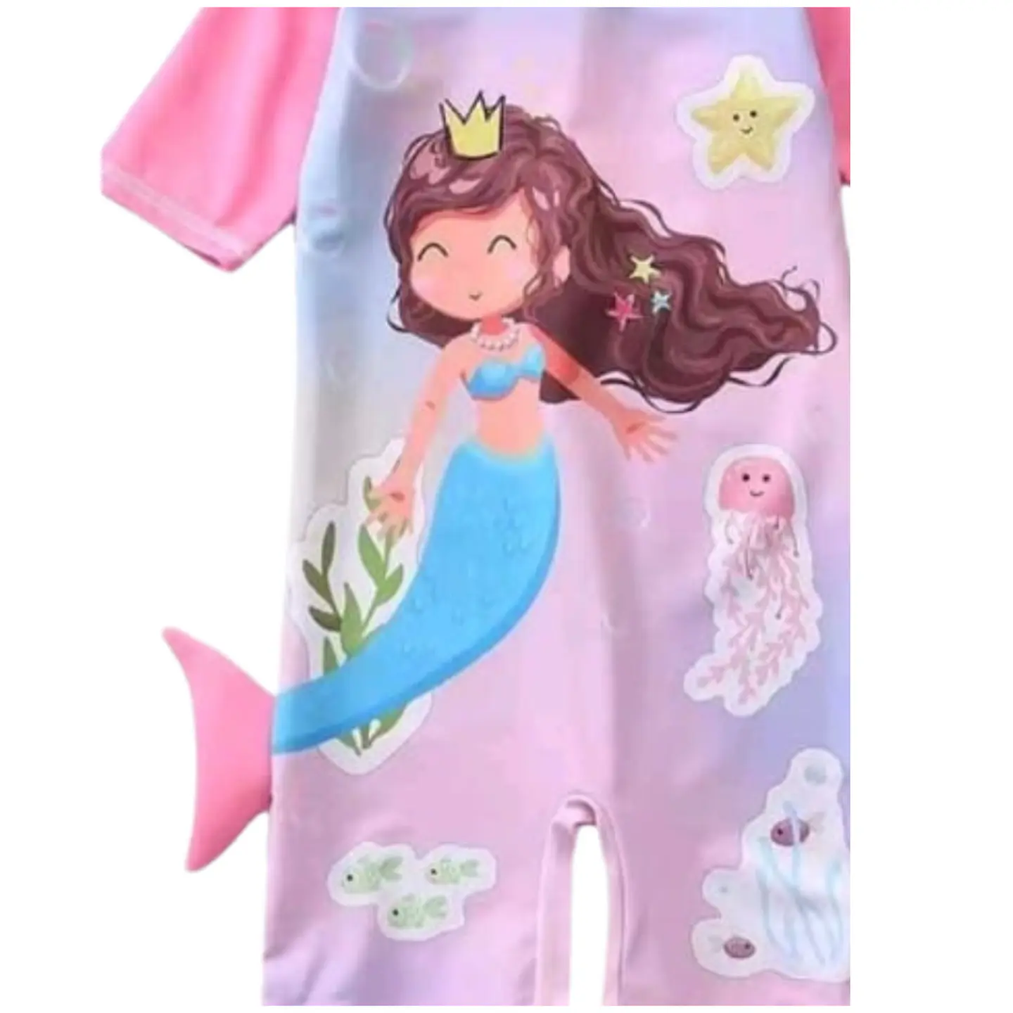 Traje de Baño Enterito Niña Sirenita Corona  5
