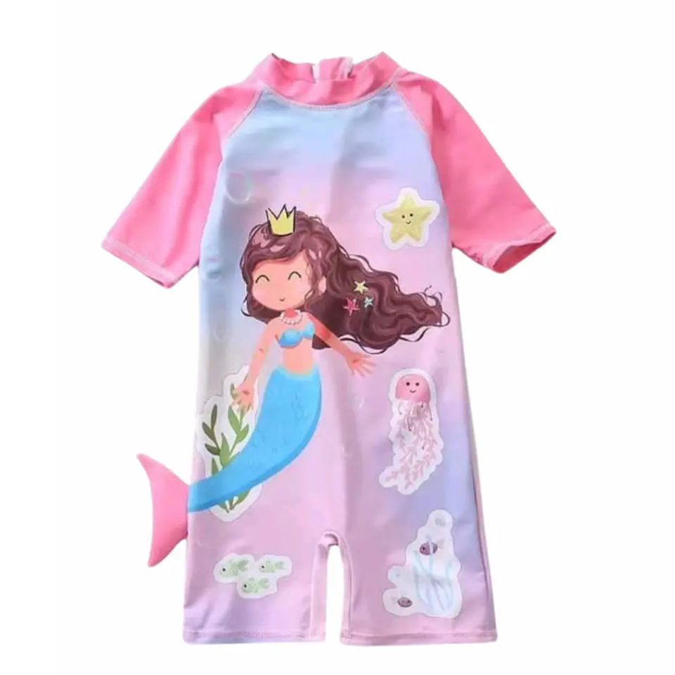 Traje de Baño Enterito Niña Sirenita Corona  7