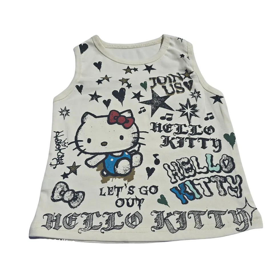 Conjunto Infantil Hello Kitty - Falda de Jean y Polera Estampada 3