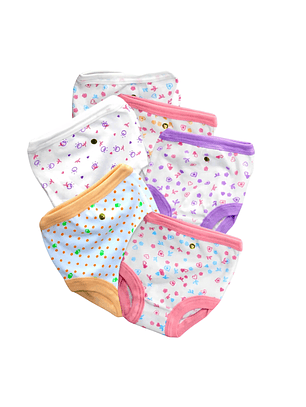 Pack 12 Unidades Calzon Algodon Niñas  