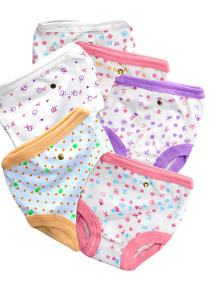 Pack 12 Unidades Calzon Algodon Niñas  