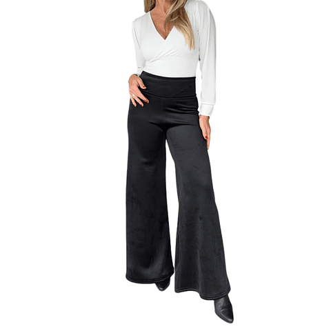 Pantalón Palazzo estilo vintage cotele