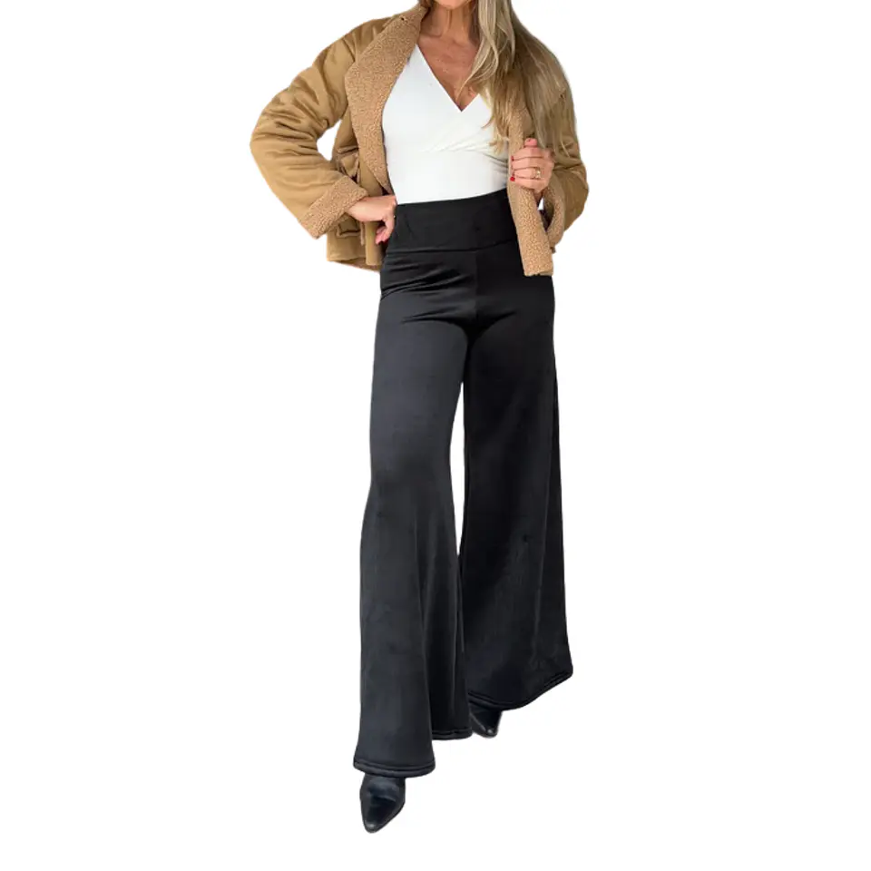 Pantalón Palazzo estilo vintage cotele 8