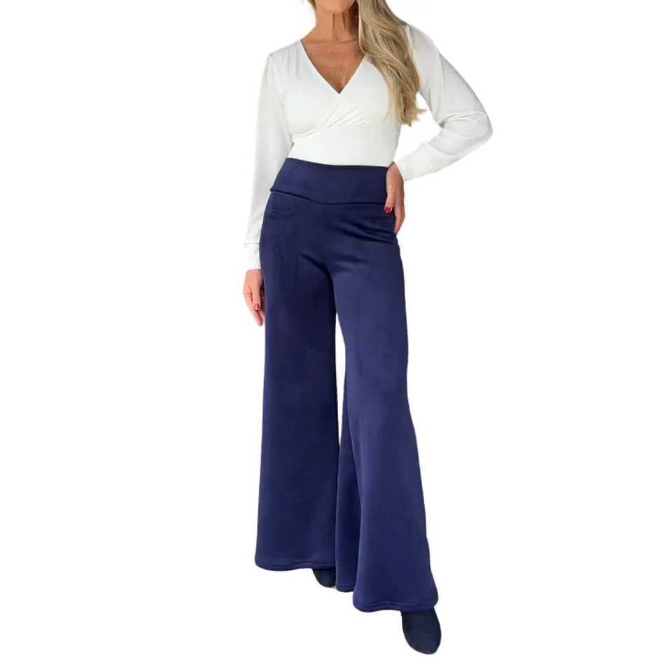 Pantalón Palazzo estilo vintage cotele 7