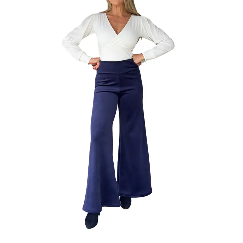 Pantalón Palazzo estilo vintage cotele 19