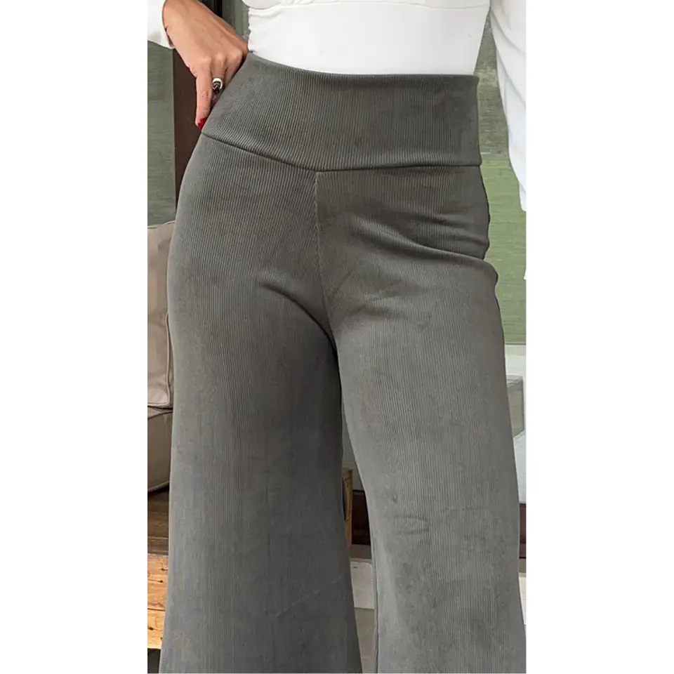 Pantalón Palazzo estilo vintage cotele 6