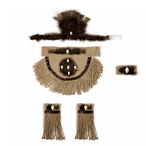 Traje Típico Pascuense Café para Niño – 5 Piezas