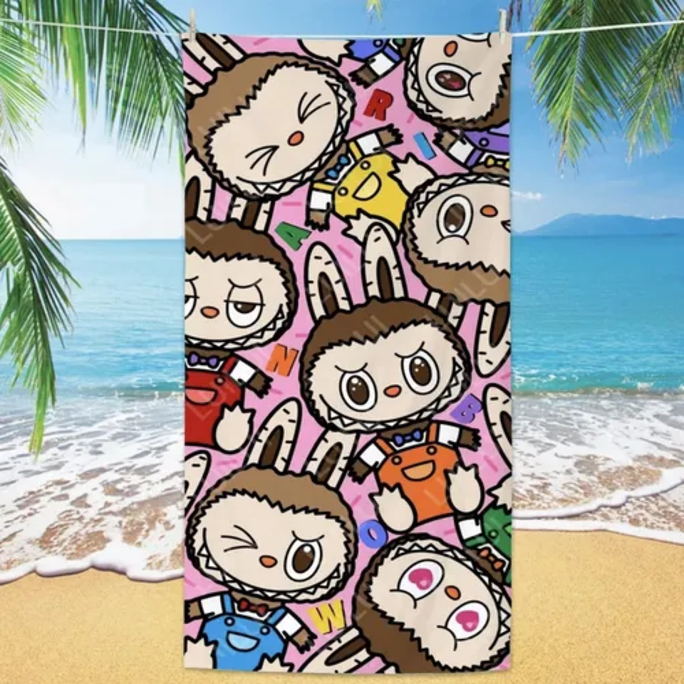 Toalla Playa Infantil 70x140 cm Labubu  3
