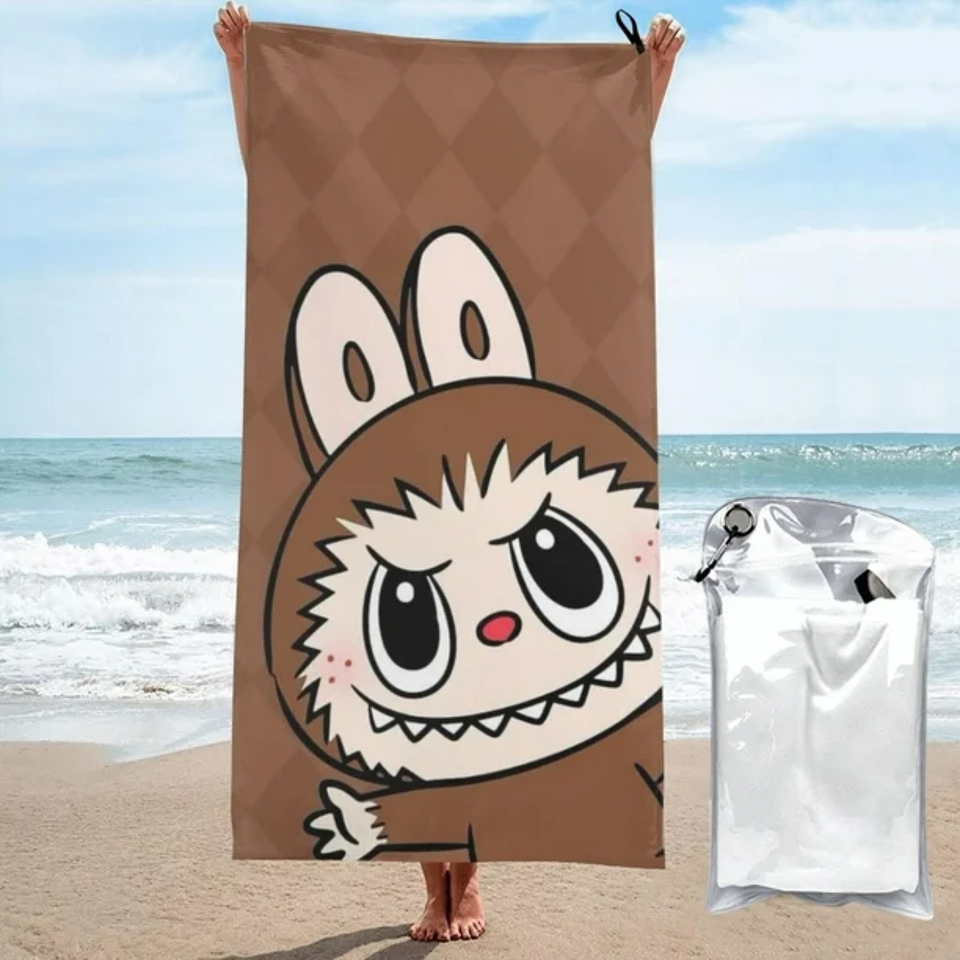 Toalla Playa Infantil 70x140 cm Labubu  10