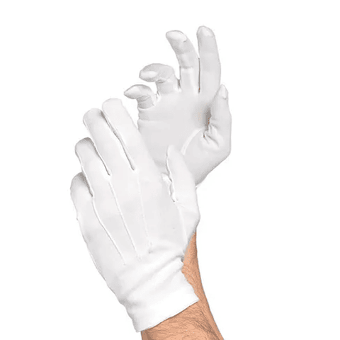 Guantes Blancos Talla Grande con Botón