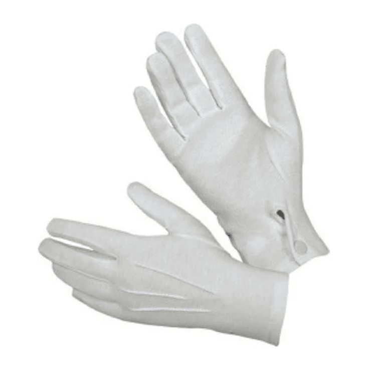 Guantes Blancos Talla Grande con Botón 2