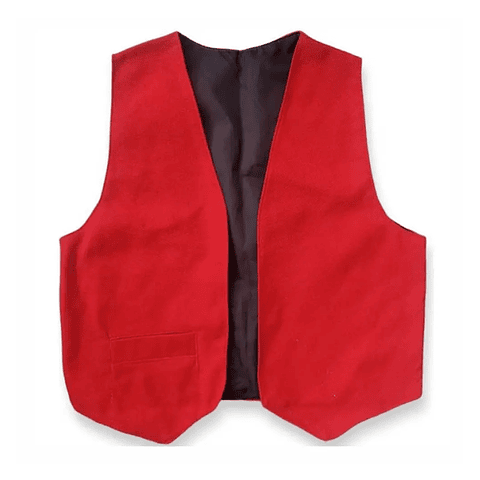 Bolero Rojo para Traje Típico de Niño | Gilet Escolar Fiestas Patrias