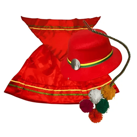 Pack Traje Nortino Infantil Rojo