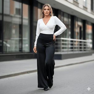 Pantalón Palazzo estilo vintage cotele