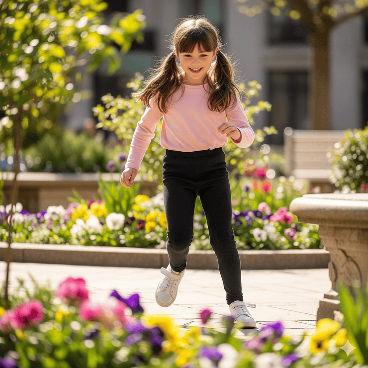 Pack 2 Calza Algodon Negro Infantil  1
