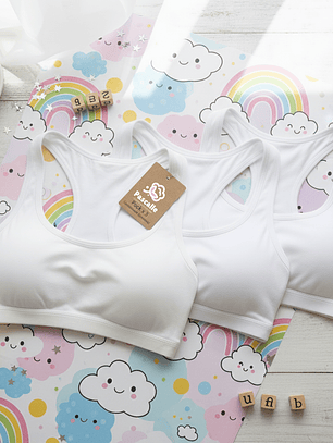 Pack 3 Peto Deportivo De Algodón Niñas 