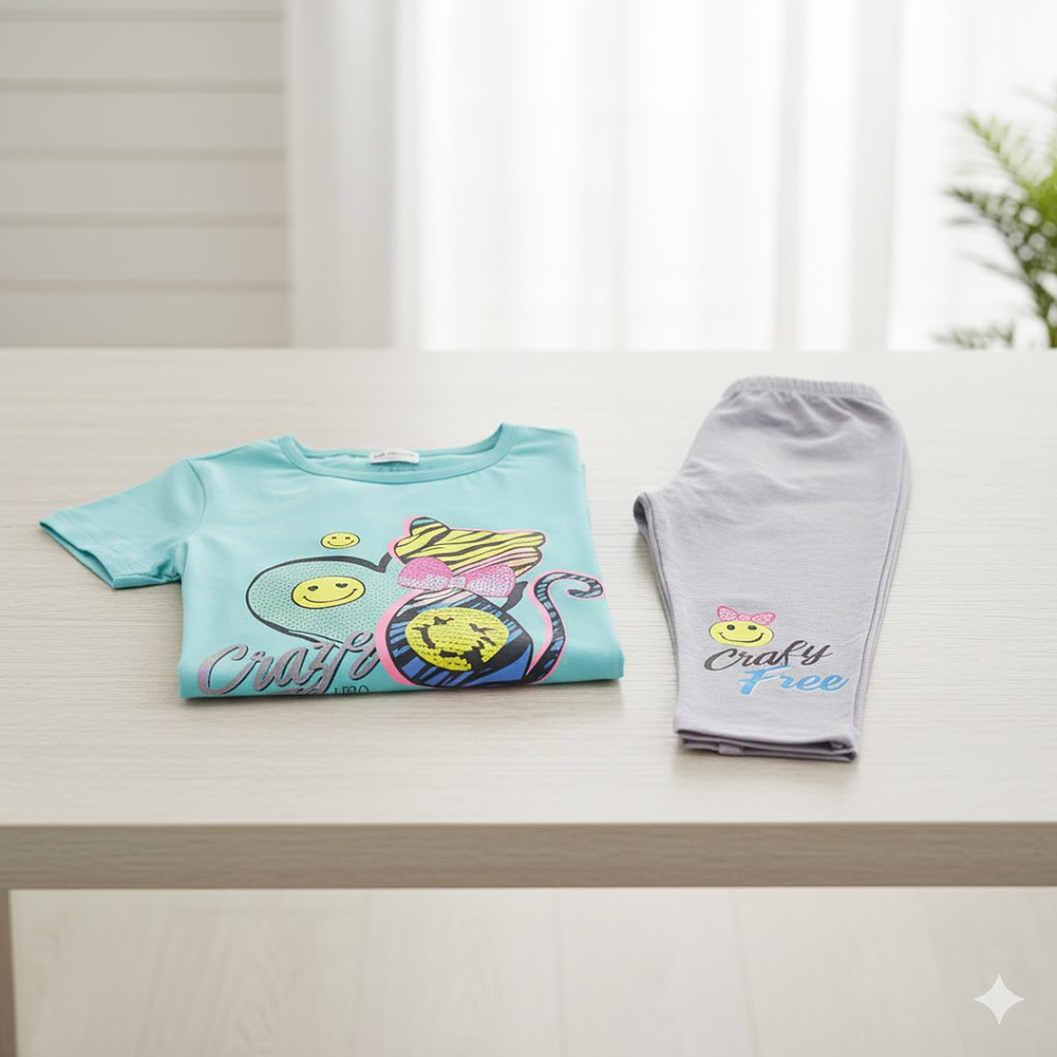 Conjunto Polera y Calza Gatitos  6