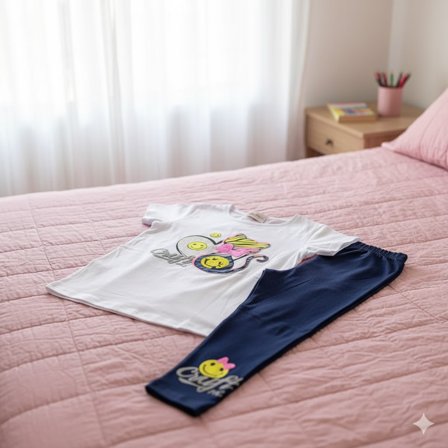 Conjunto Polera y Calza Gatitos  8